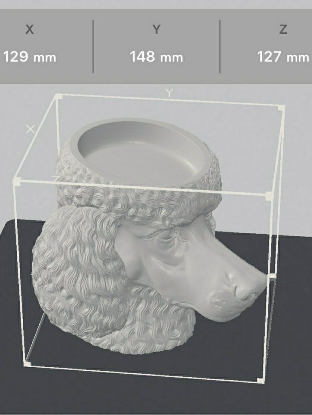 Hand Crafted Black, White, Beige, Brown Poodle Trinket Dish Or Bowl (Choose One) - Picture 4 of 4